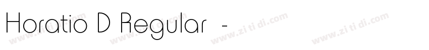 Horatio D Regular字体字体转换